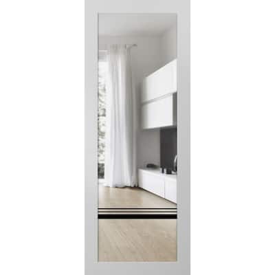 Slab Barn Door Panel 18x80 Lucia 2666 White Silk Sturdy Finished