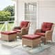 Option Yellow Rattan Red Cushion