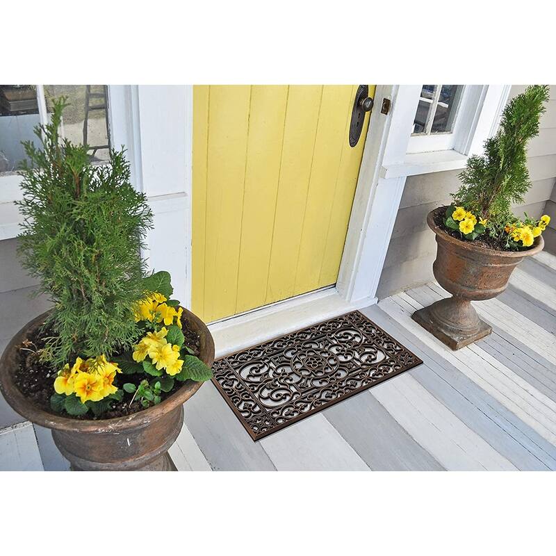 A1HC Modern Indoor/Outdoor Rubber Grill Doormat On Sale Bed Bath