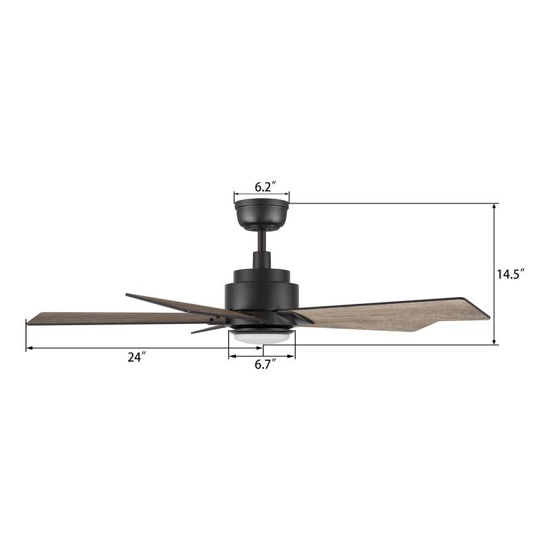 CARRO Joule 48" Smart Ceiling Fan with LED Light and Remote-Downrod