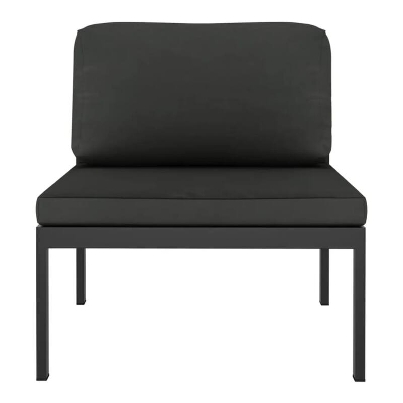 Shina 5pc Outdoor Set with Table, Sofa, and Chairs, Black Polyester