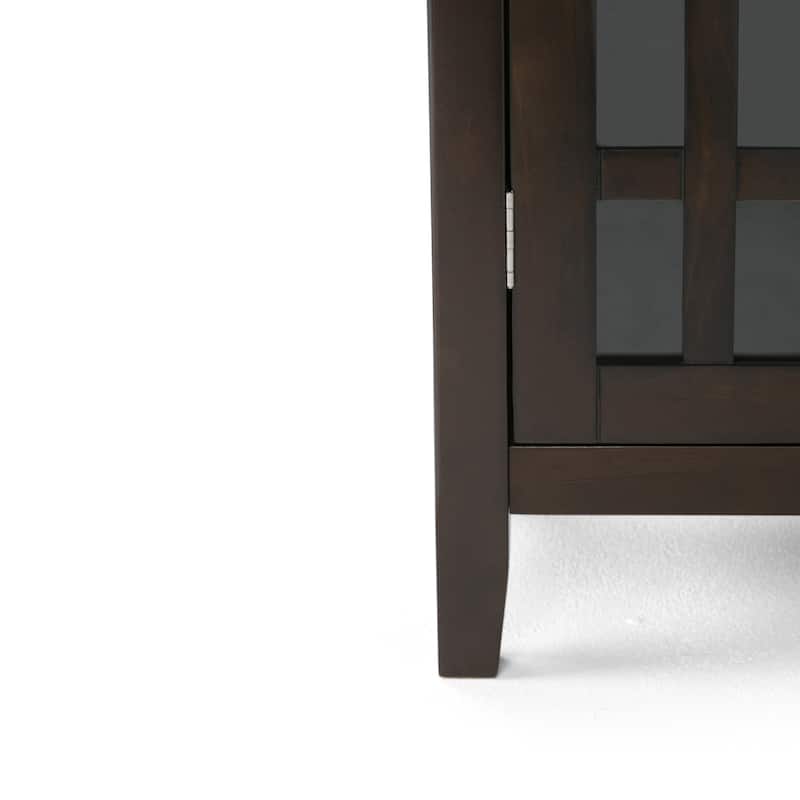 WYNDENHALL Freemont SOLID WOOD 39 inch Wide Transitional Medium Storage Cabinet - 42.2"h x 39"w x 17"d