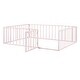 preview thumbnail 5 of 30, Full Size Metal Floor Bed Frame with Fence and Door for Kids' Bedroom