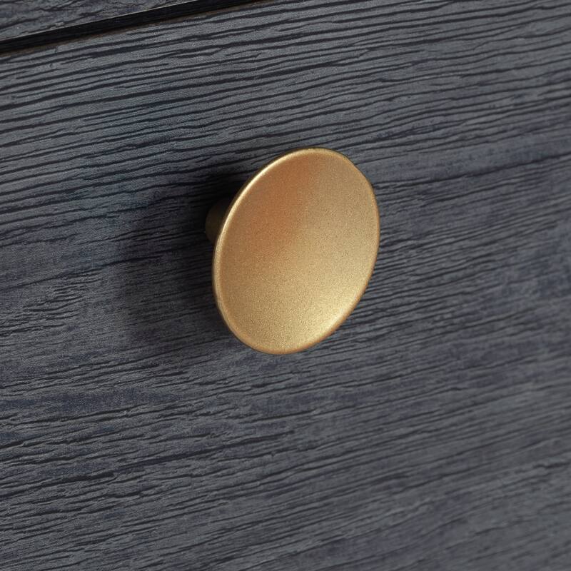 Wood Modern Chest with 4-Drawer and Open Shelf, Blue