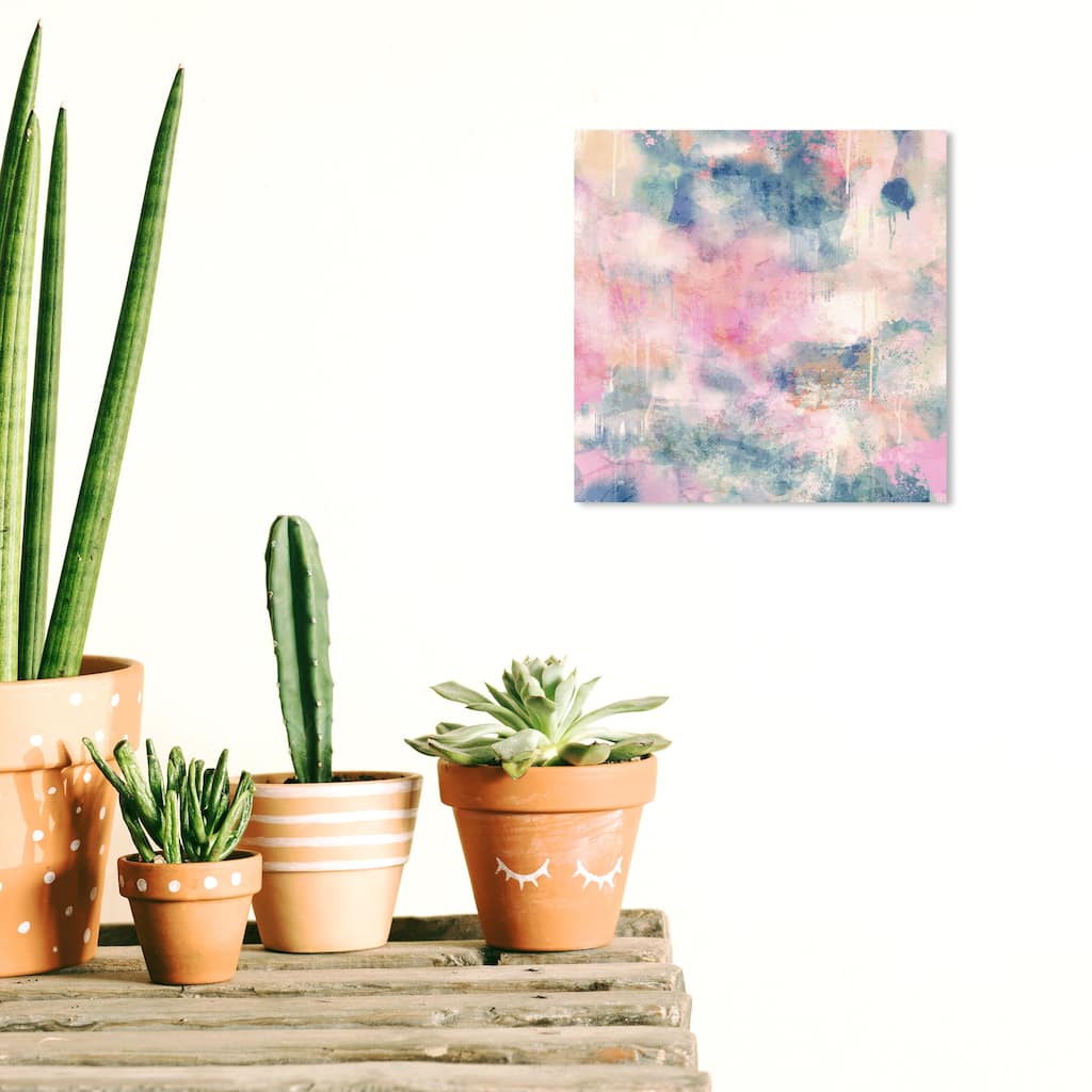 Wynwood Studio Abstract Sancerre Pink and Light Pink Modern & Contemporary Wall Art Canvas Print