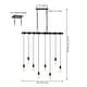 preview thumbnail 11 of 9, Zoey 40" 8-Light Vintage Driftwood Iron LED Linear Chandelier with Height Adjustable Bulbs, Brown Wood/Black , by JONATHAN Y