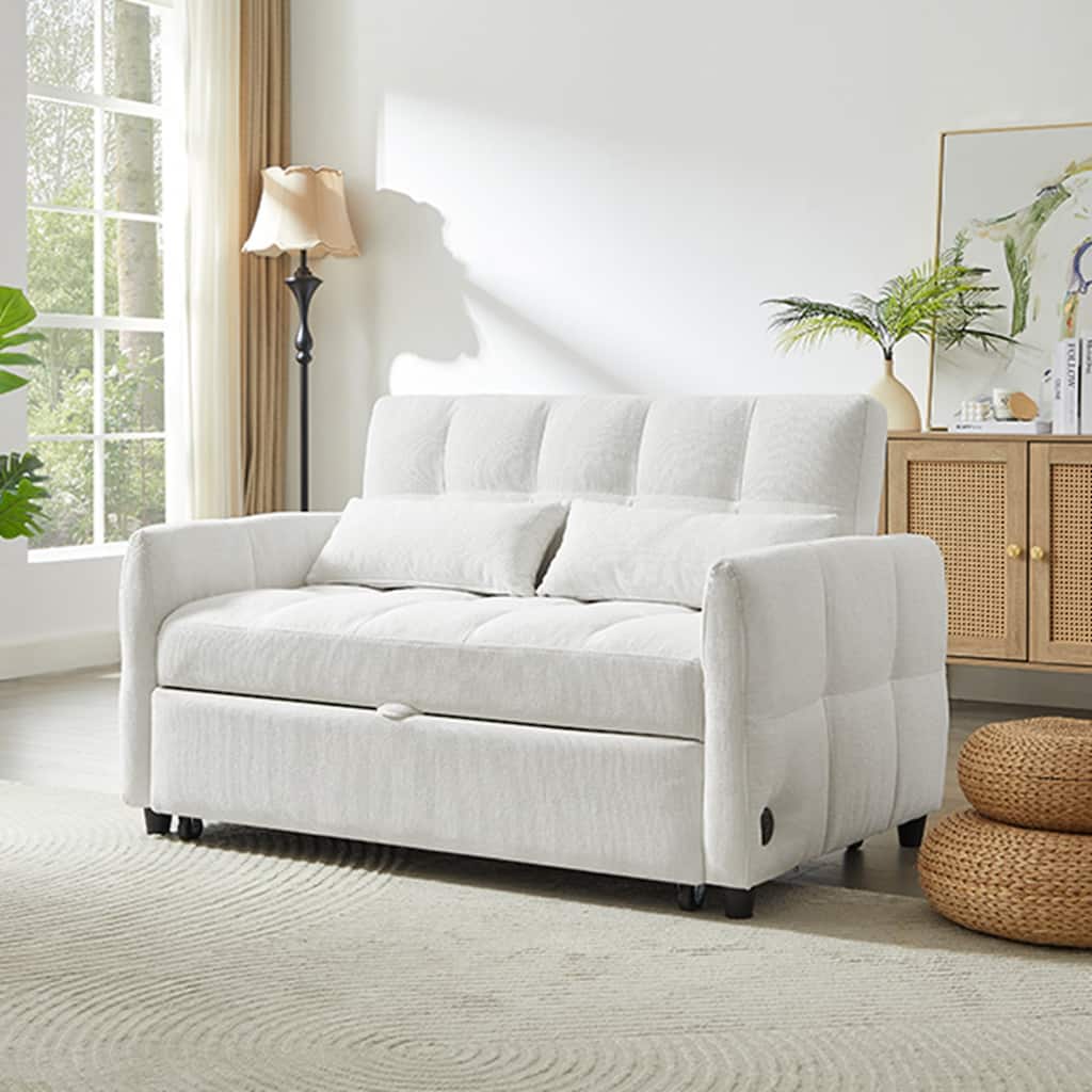 Pull-out Tufted Sofa Bed