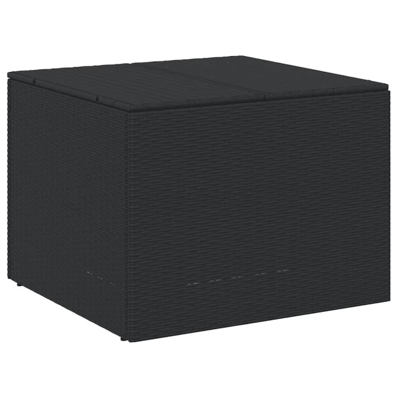vidaXL Patio Storage Box Poly Rattan 70.9"x35.4"x27.6" Gray