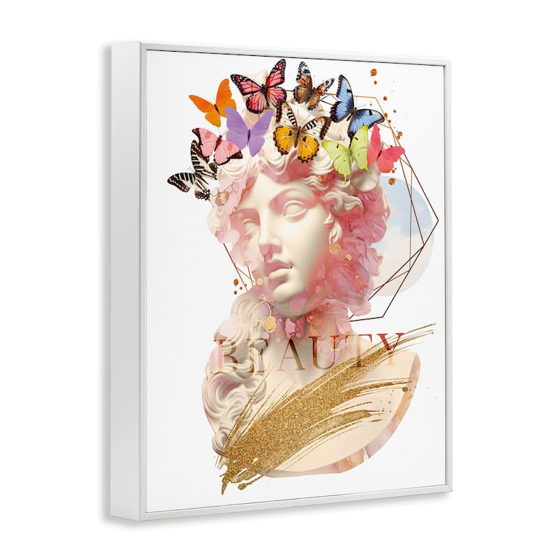 Stupell Beauty Statue Portrait Framed Giclee Art Design By Susan Arnot