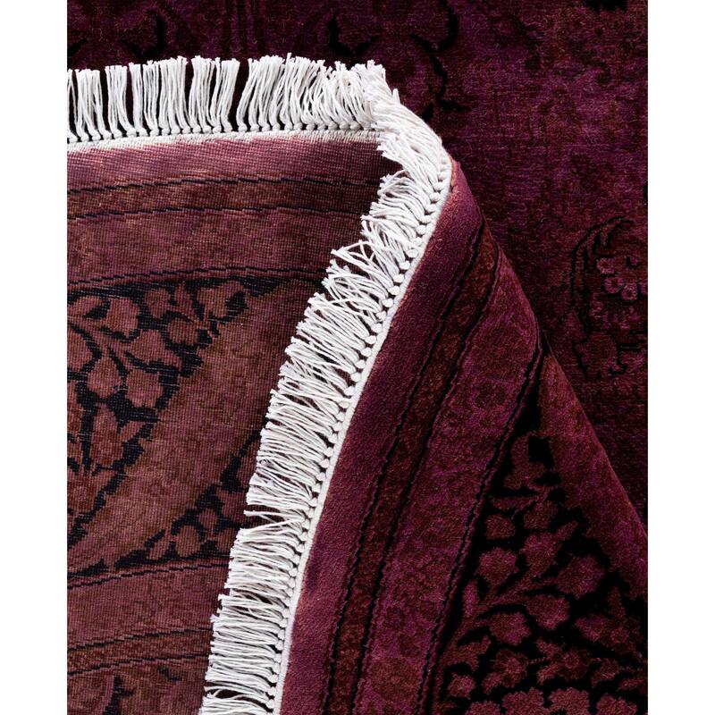 Overdyed One-of-a-Kind Hand-Knotted Area Rug - Pink - 6' 1" x 6' 1"