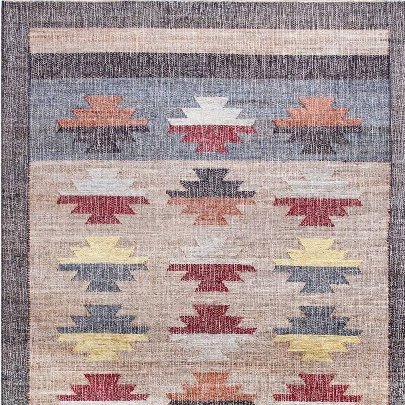 HomeRoots Tribal Rustic Rectangle Area Rug - 2' X 3'