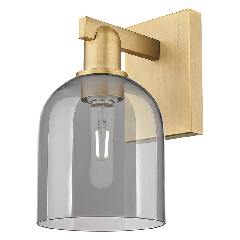 Innovations Lighting 716-1W-12-6 Bella Sconce Bella 12" Tall Wall - Brushed Brass / Light Smoke