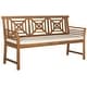 preview thumbnail 6 of 11, SAFAVIEH Outdoor Del Mar 3-Seat Bench with Cushion