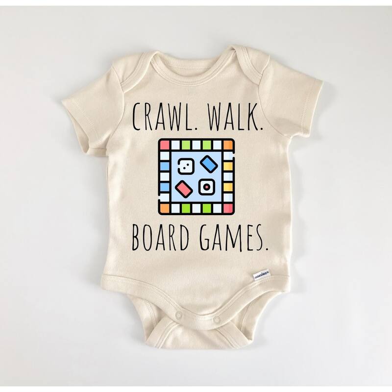 Board Game Table Top - Baby Boy Girl Clothes Infant Bodysuit Funny Cute - Natural - Newborn