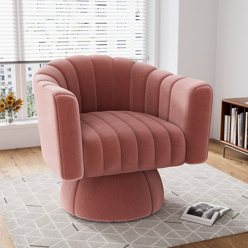 Ouyessir Oversized Modern Upholstered Barrel Chairs