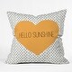 preview thumbnail 3 of 1, Allyson Johnson 'Hello Sunshine' Multicolored Polyester Heart Throw Pillow 16 x 16