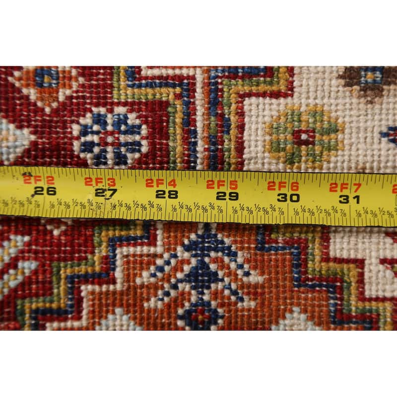 Vegetable Dye Kazak Oriental Wool Area Rug Hand-knotted Bedroom Carpet - 3'4" x 5'11"