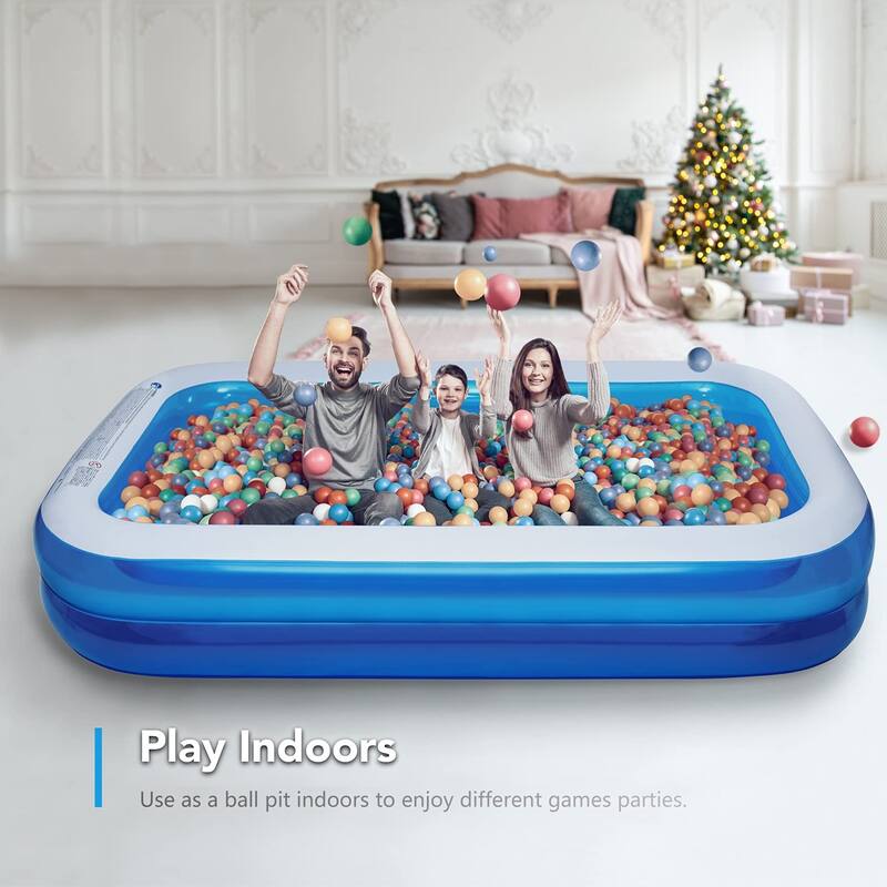 Inflatable Swimming Pool Kiddie Pools Family Swim Center for Kids Full-Sized Lounge Pool for Kids Easy Set Swimming Pool
