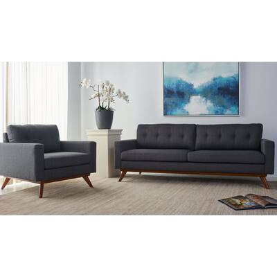 SAFAVIEH Home Gneiss Modern Linen Sofa - 85"W x 38"D x 34"H