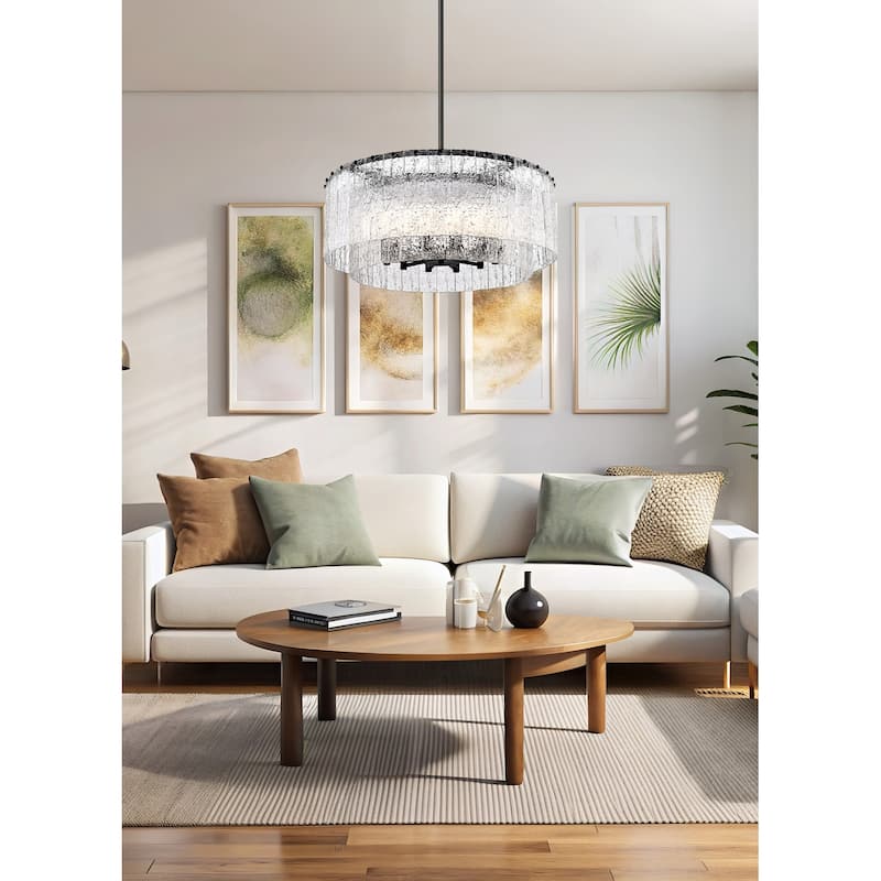 Z-Lite 1943P32-2 Glacier 12 Light 33" Wide Pendant
