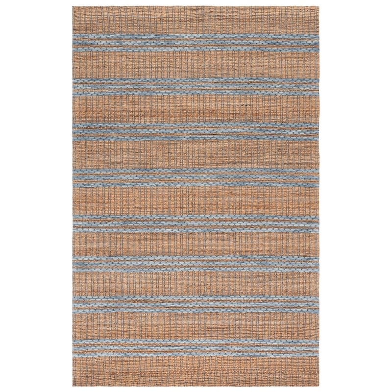 Martha Stewart by SAFAVIEH Handmade Friedhilde Jute Rug - 5' x 8' - Natural/Light Blue