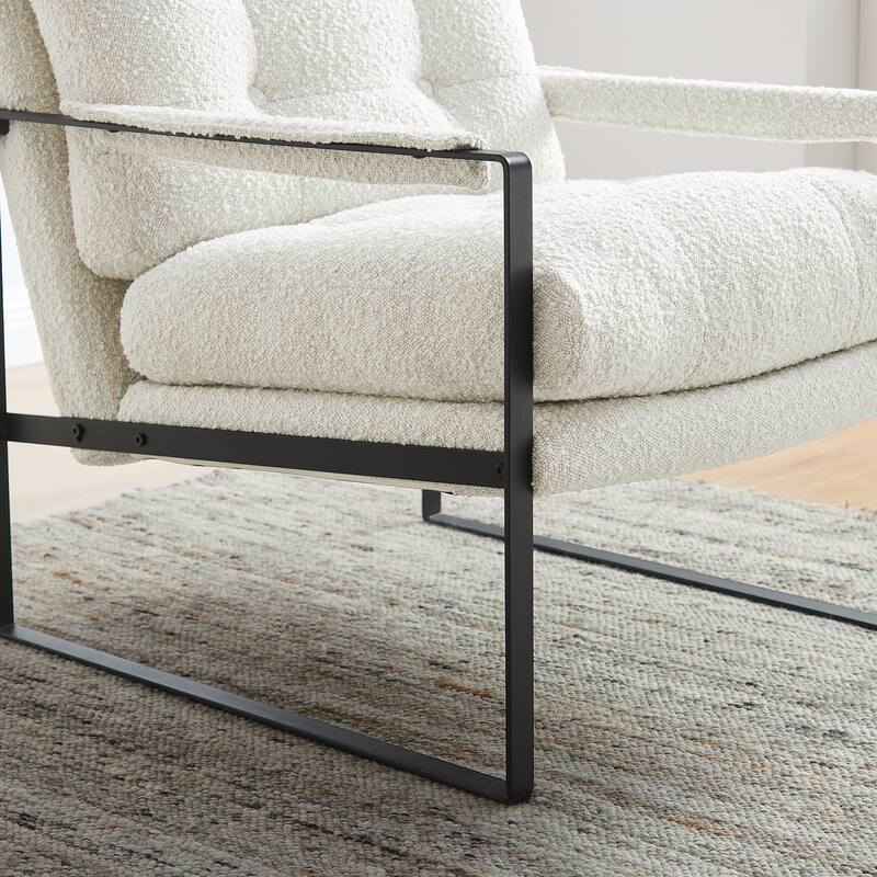 Art Leon Mid-Century Modern Tufted Accent Chair