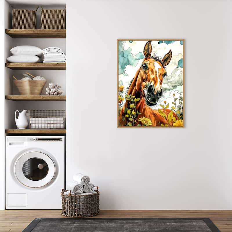 Horse Sky by Justyna Jaszke Framed Canvas Wall Art