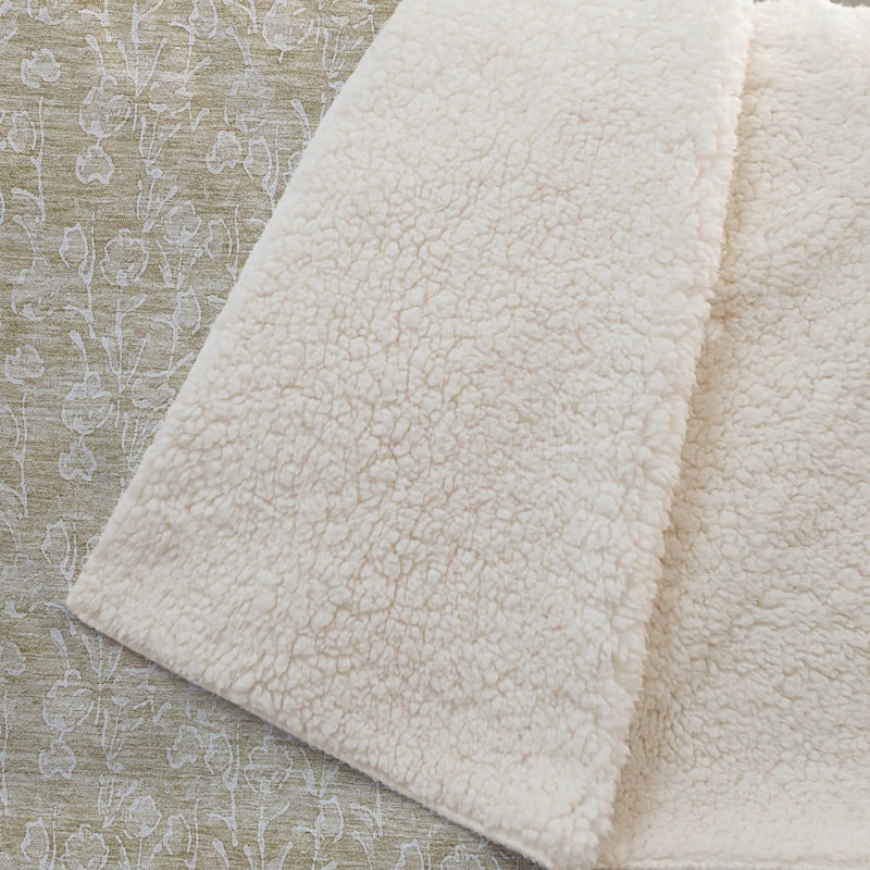 Premium Machine Washable Modern Floral Sherpa Throw Blanket