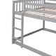 preview thumbnail 24 of 48, Floor Bunk Bed with Movable Storage Cabinet, Include 4 Storage Drawers and 3 Shelves, Solid Wood Bunkbeds Frame for Kids Teens