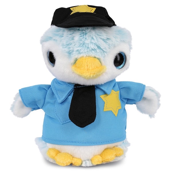 slide 2 of 6, DolliBu Blue Penguin Police Officer Plush Toy w/ Cop Uniform and Cap - 6 inches