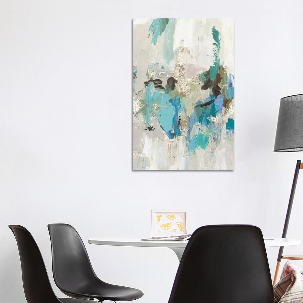 iCanvas "Blue Silver II" by Tom Reeves Canvas Print