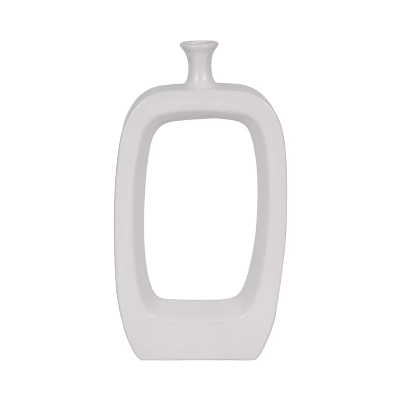 Sagebrook Home Modern Coastal Cut Out Ceramic Bud Vase