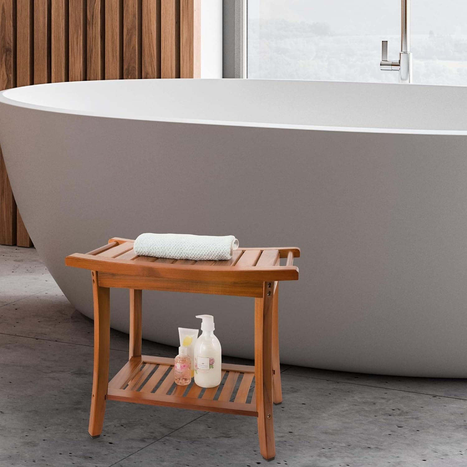 Wooden spa sales stool