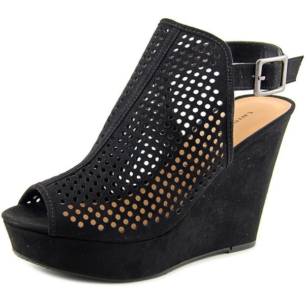 chinese laundry black wedges