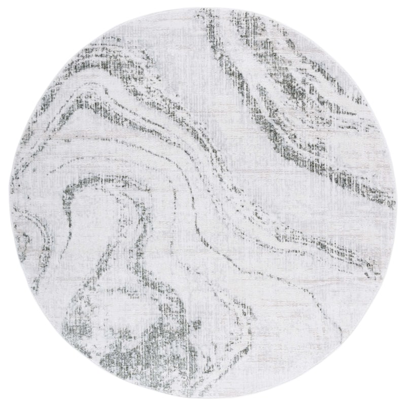 SAFAVIEH Whisper Awatif Rug - 6'7" Round - Green/Ivory