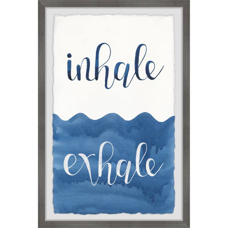Inhale Exhale II Framed Wall Art, Elegant Home Touch - Sophisticated Artwork for Refined Décor