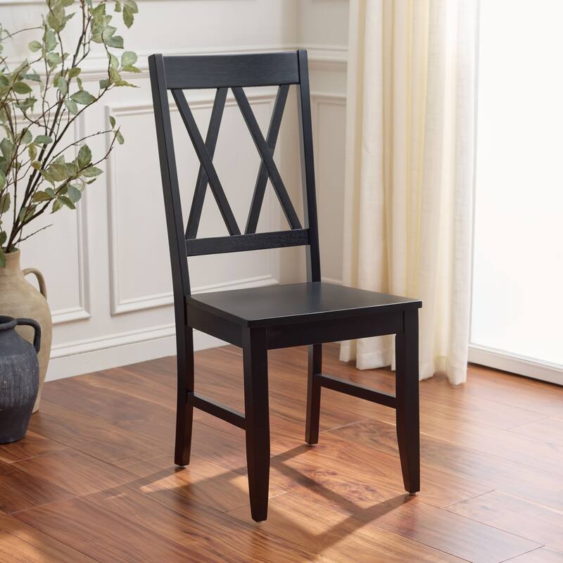 SAFAVIEH HOME Yana Double X-Back Side Chair - 18"W x 22"D x 39"H