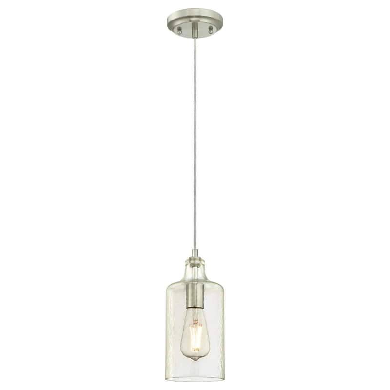Westinghouse Lighting Carmen One-Light Indoor Mini Pendant - 1-Light - Brushed Nickel