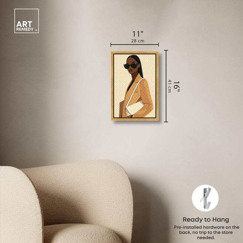 Elegant Coat Gal Canvas by Art Remedy