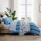 preview thumbnail 3 of 6, Nautica Gilpin Stripe Penny Pinstripe Reversible Cotton Comforter Set Coastal (Blue)