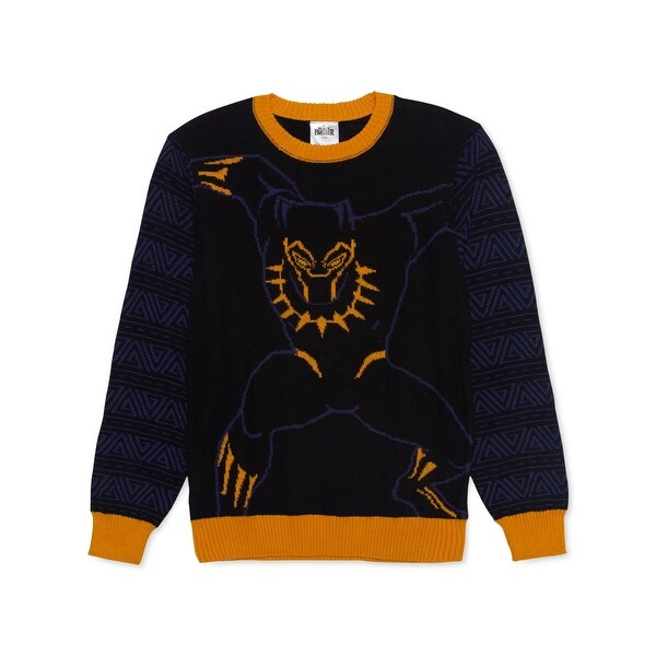 mens graphic knit sweater