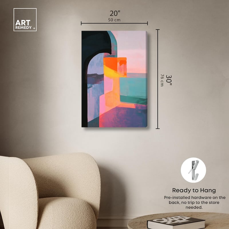 Color Blocks III Canvas by Art Remedy, Gallery Wrapped