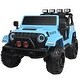 preview thumbnail 42 of 67, 24V 2-Seater Ride On Car Truck for Kids with 4WD, Parent Remote Control, Soft Braking & Suspension System for Safety Light Blue