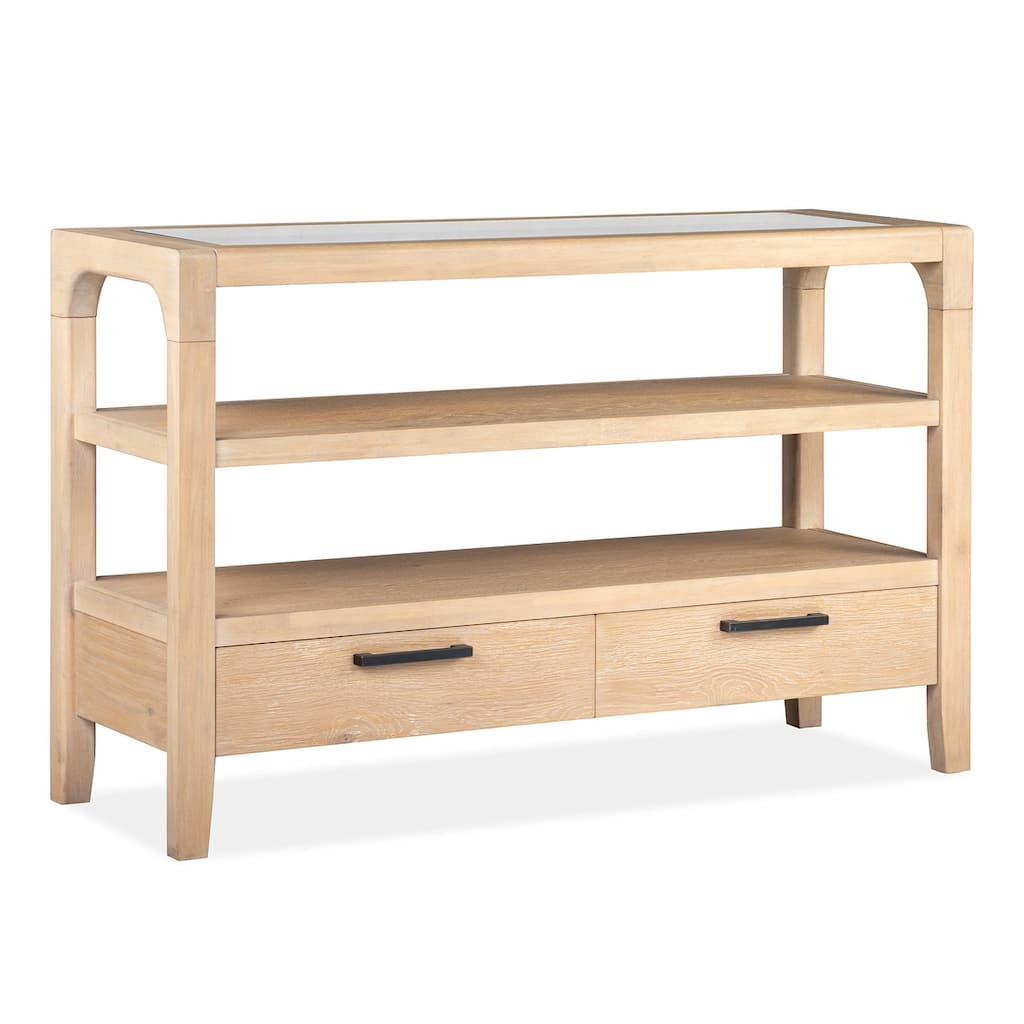 Magnussen Home Somerset Butternut Open Buffet - 54''W x 18''D x 33.75''H