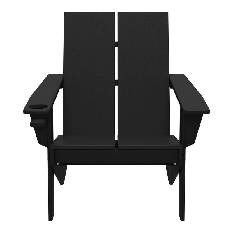 Coastin Modern Poly Adirondack Chair (Set of 2), Black