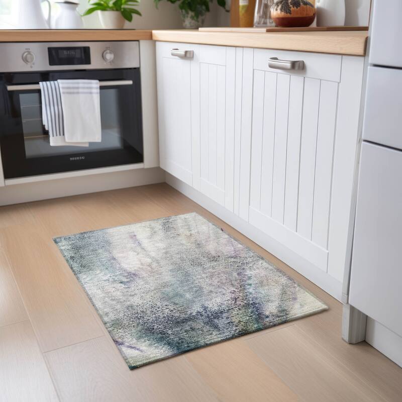 Bane Artistic Abstract Weather Resistant Sleek Contemporary Outdoor Rug