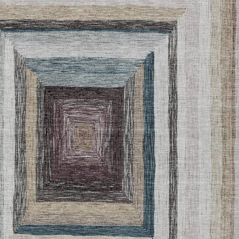 HomeRoots Geometric Transitional Rectangle Outdoor Rug