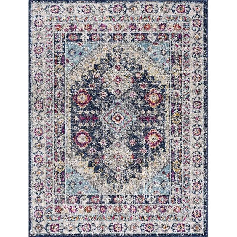 Tigris Barley Bohemian Rustic Vintage Distressed Farmhouse Area Rug