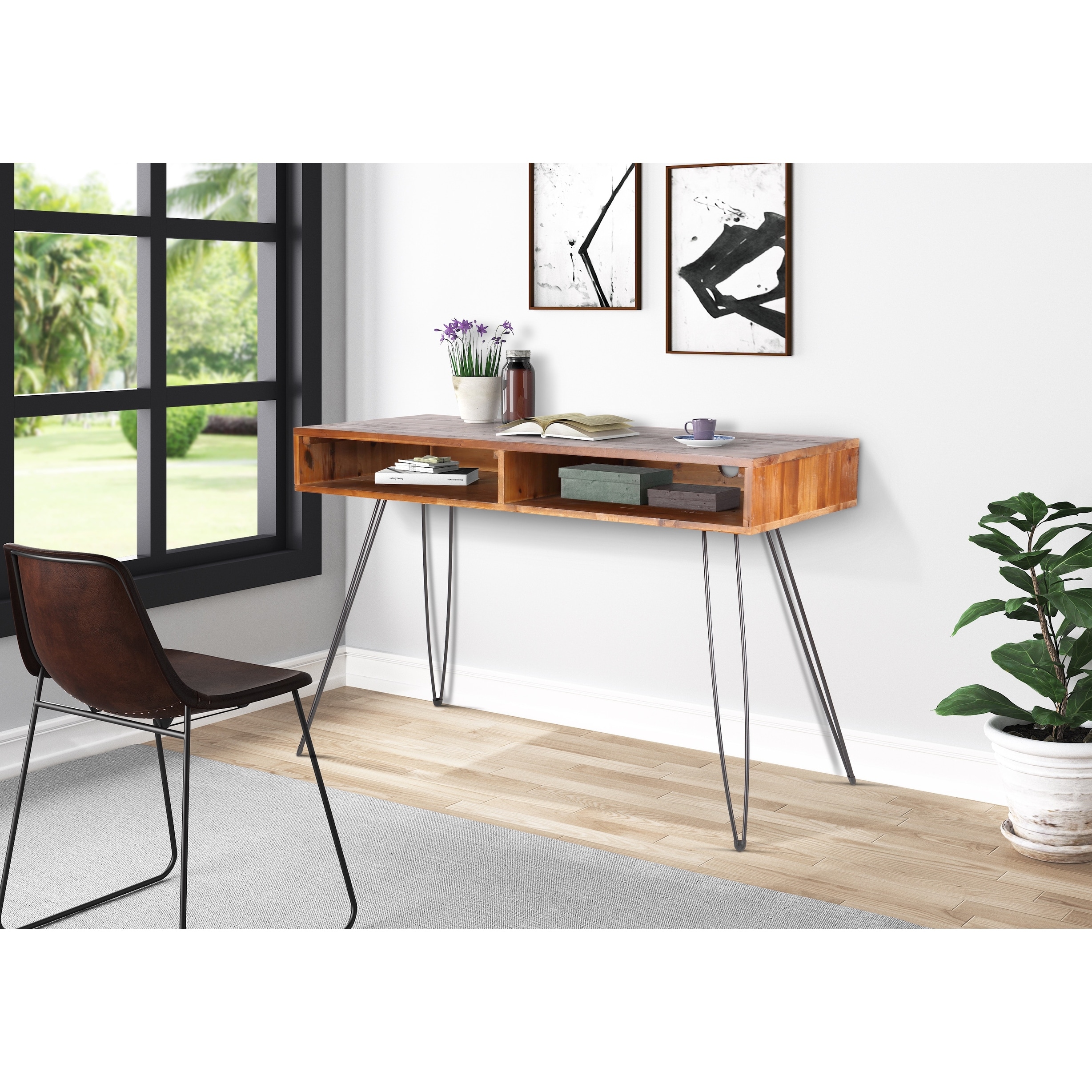 Mitcham 48 Reclaimed Wood Office Desk On Sale Overstock 32528858