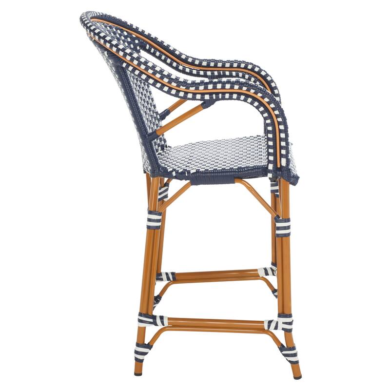SAFAVIEH Charlize Outdoor Bistro 26-inch Counter Stool with Arms - 23Wx26Dx43H